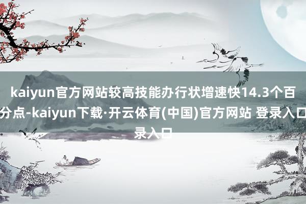 kaiyun官方网站较高技能办行状增速快14.3个百分点-kaiyun下载·开云体育(中国)官方网站 登录入口